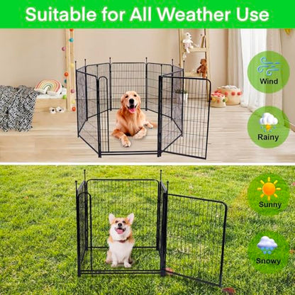 Getlay Fencing for Garden Beds, 14 Panels Total 31 Ft(L), Gate 21 inches Wide with Low Sills. Fencing 40 inch High, Dog Digging Fence Barrier,Garden Fence with Gate, Dog Fences for the Yard - size: 40''(H)-14panels-31ft(L)