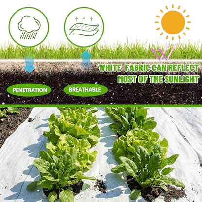 SmoothNovelty 3.2 oz 4 x 300 ft White Landscape Fabric Weed Barrier - size: 3.2 oz 4 x 300 ft