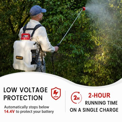 3Gal Battery Powered Garden Sprayer Compatible with Milwaukee 18V Battery
