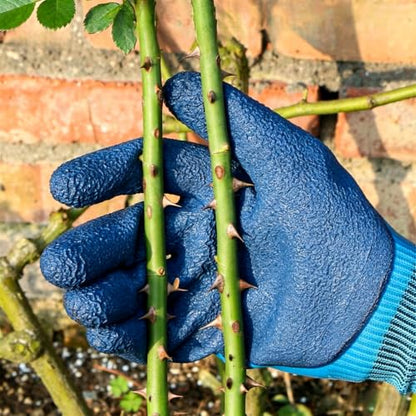 Gardening Gloves, Thorn Proof Work Gloves with Rubber Palm, Water Resistant Safety Gloves for Yard Work, Rose Pruning & Planting, Durable & Breathable, 1 Pair