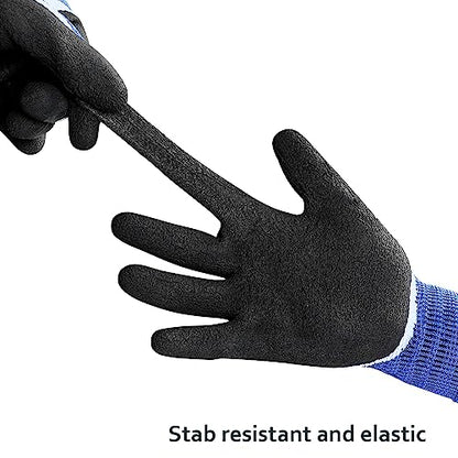 DOFOWORK Gardening Gloves - 6 Pair Gardening Gloves for Women/Men with Grip - color: Blue & Green, Large