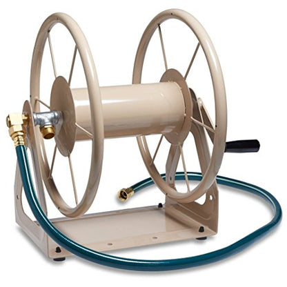 Liberty Garden Products 703-2 Multi-Purpose Steel Garden Wall/Floor Mount Hose Reel, Tan Poly, 5/8-Inch - style: Wall/Floor Mount Hose Reel - Tan