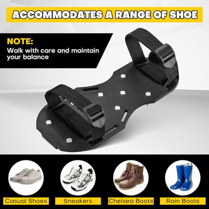 Lawn Aerator Shoes with 1.1''Spikes - color: Black