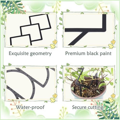 4 Pcs Plant Trellis Indoor Black Small Trellis for Potted Plants - style: Style 2