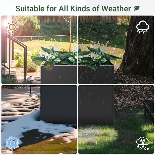 36" Metal Planter Box, Large Rectangular Window Box - size: 36”L x 12”W x 26“H