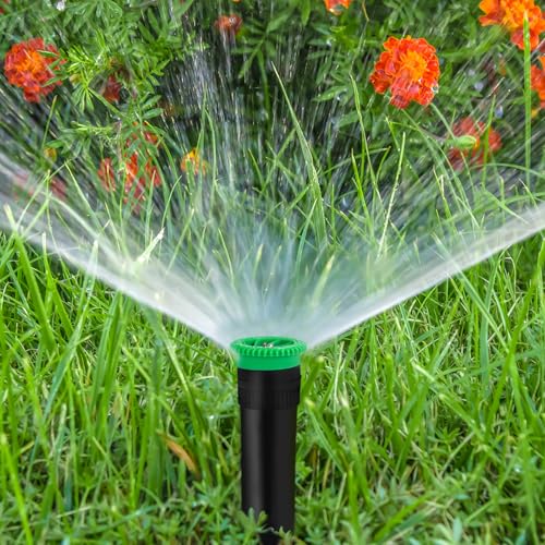 10 Pieces Variable Arc Nozzle, Sprinkler Heads Replacement Compatible With Pop Up Sprinklers Adjustable 0° - 360° Full Circle Pattern Spray Nozzle for Garden Lawn Irrigation (4AN) - size: Arc Nozzle-4VAN