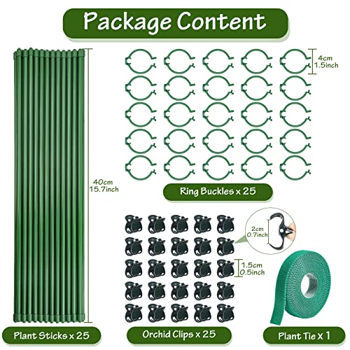 76pcs Plant Stakes for Indoor Plants, 25 Pack 16 inch Plant Support Stakes