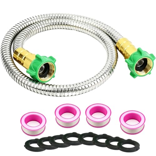3FT Female to Female Short Stainless Steel Metal Garden Hose