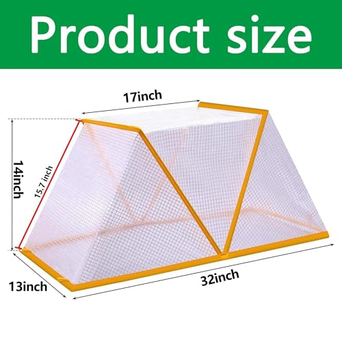 32" x 13" x 14" Garden Row Accelerator Plants Cover, Foldable Raised Garden Beds Vegetable Rows Plant Protector, Plant Net Cage Guard Greenhouse Cover for Protecting Vegetable Fruit from Animals - color: 1 Pc