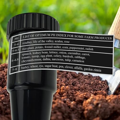 Soil PH Meter, Soil Moisture Sensor Meter, Soil PH Tester Gardening Tool Kits for Plant, Tree, Soil Tester for Moisture Great for Garden, Lawn, Farm, Indoor & Outdoor Use 295mm Long
