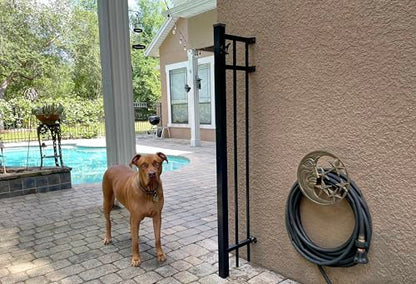Zeckos Garden Hose Holder Moon Face Stars 12 Inch Cast Iron Bronze - color: Moon & Stars - Bronze