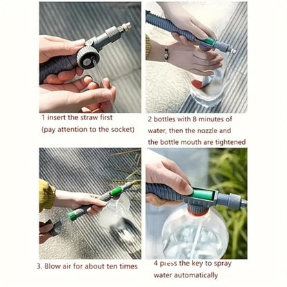 High-Pressure Handheld Garden Sprayer, Adjustable Nozzle Manual Pump Sprayer Portable Watering Tool for Garden Plant Lawn Household Cleaning
