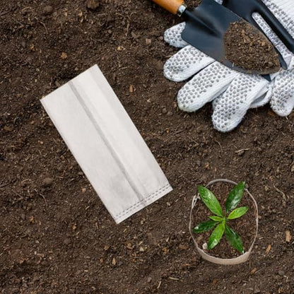 100pcs Plant Nursery Bags, 5.9x6.3 inches Non-Woven Fabric Flower Tree Seed Starters, Garden Plants Seedling Grow Pouch Pots for Seed Starting Growing - color: White, size: 5.9"x6.3"/Pack of 100