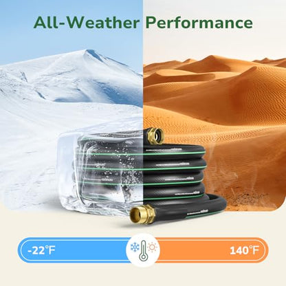 GreatBuddy Garden Hose 50 ft, 5/8" Flexible Rubber Water Hose - size: 50ft