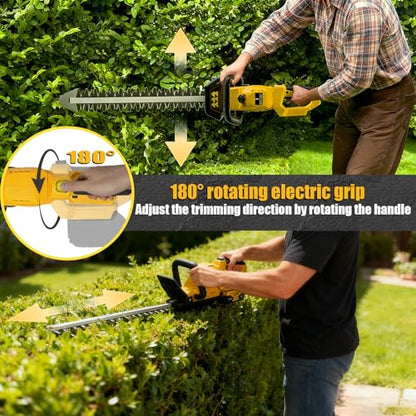 Hedge Trimmer Cordless 20.4" Compatible with DEWALT 20V MAX Battery - size: 20 IN
