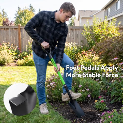 45 Inch Trenching Shovel Drain Spade Sharp Shooter Narrow Fiberglass Green