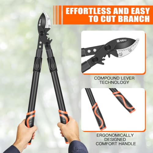 AIRAJ Anvil Loppers for Tree Trimmer Heavy Duty, 26-39'' Tree Branch Cutter - size: 26-39" Anvil Loppers