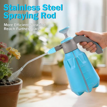 Hand Pump Sprayer 1/2 Gallon, Leak-Proof Plant Mister Spray Bottle