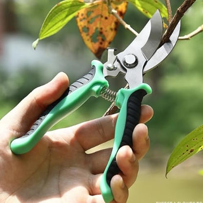Pruning Shears for Gardening Stainless Steel Garden Hand Shears Heavy Duty Professional Bypass Pruner Hand Shears Green - color: Green