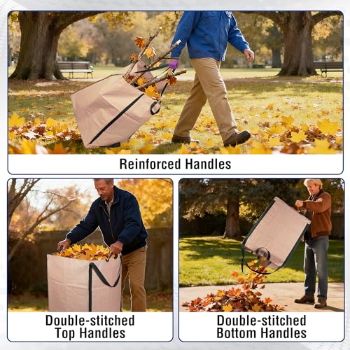 WORKPRO Heavy Duty 72-Gallon Reusable Yard Waste Bags, Light Tan - color: Light Tan, size: 1 Count (Pack of 1)