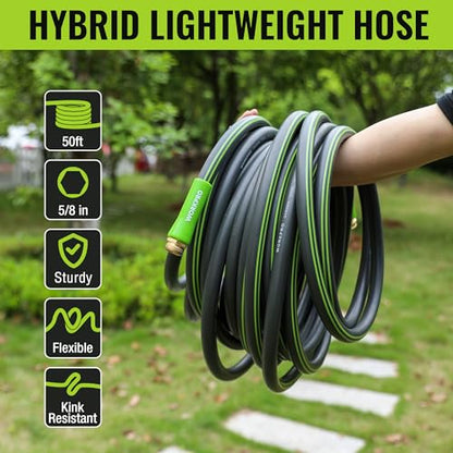 WORKPRO Garden Hose 5/8" x 50FT, Heavy Duty - size: 50ft, style: 360° Rotary Handle