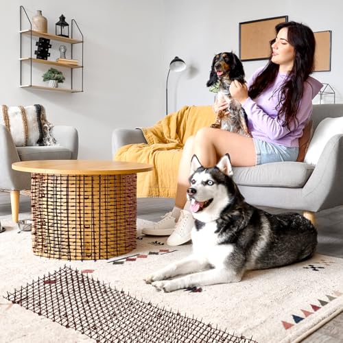 Zopeal 6.5ft Cat Deterrent Mat, Soft Spikes, Indoor Outdoor Pet Repellent - color: Dark Brown, style: 79 x 12 Inch