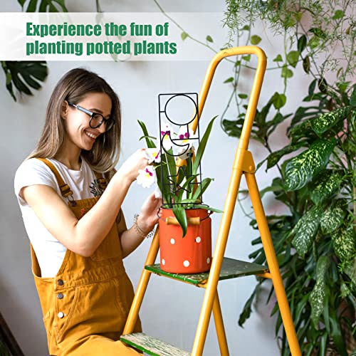 Wellsign 15.94Inch Plant Trellis for Climbing Plants Indoor Outdoor - size: Black-Metal-Trellis02