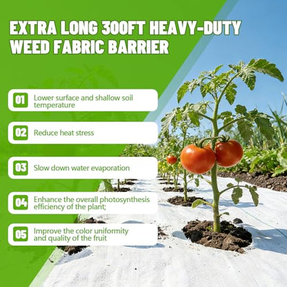 SmoothNovelty 3.2 oz 3 x 300 ft White Landscape Fabric Weed Barrier - size: 3.2 oz 3 x 300 ft