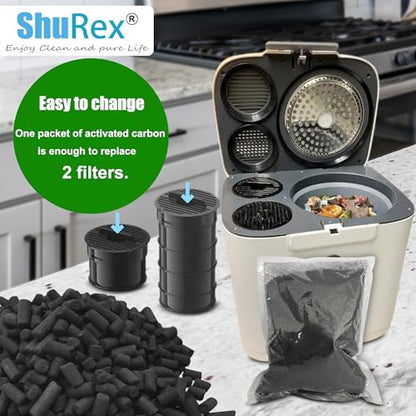 Odor Absorbing Carbon Refills for Fylecen Kitchen Smart Compost Bin