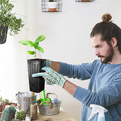 RunNico 50pcs Plastic Deep Plant Nursery Pots,11.8”Tall Tree Pots,Black Deep Seedling Container Pots with Drainage Holes for Indoor Outdoor Gardening (3.9" Wx11.8 H) - color: 3.9"wx11.8"h