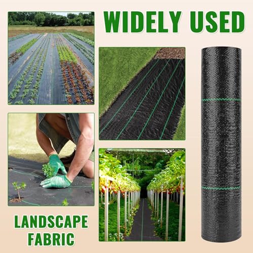 6ft x 300ft Weed Barrier Landscape Fabric Heavy Duty Premium Weed Control Fabric Durable & Eco-Friendly Weed Block Gardening Mat (3.2oz) (LTTY-W6-300) - size: 6ft x 300ft