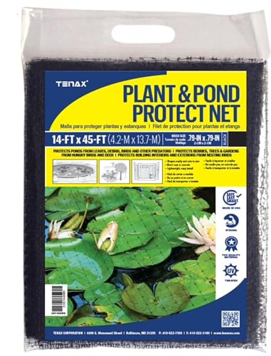 Tenax 2A140181 Protect Bird Net, 14' x 45', Black - size: 14-ft x 45-ft