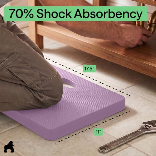 GORILLA GRIP® Extra Thick Foam Kneeling Pad for Gardening, 17.5x11 Purple - color: Purple