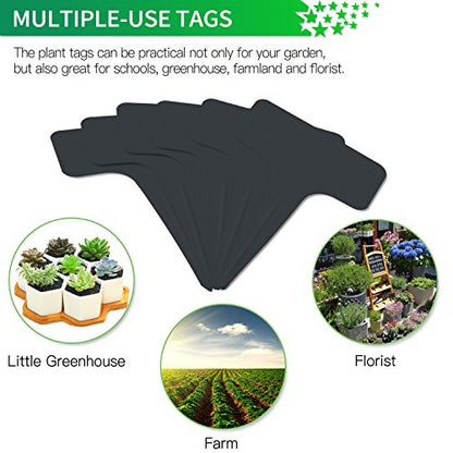 Prudance® 50pcs Reusable Waterproof Plant Markers, Black - color: Black
