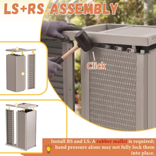 PatioZen 80 Gallon Storage Bench Deck Box, Grey - color: Grey, size: 80 Gallon