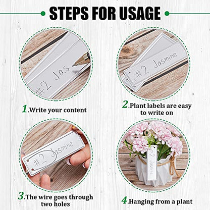 Ripeng Aluminum Metal Plant Labels Tree Tags Writable