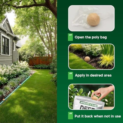 LAQDECDV Deer Repellent, Rabbit Repellent Outdoor, Deer Deterren for Yard & Garden, Bunny Repellent Balls, Keep Deer, Elk, Moose Away from Plant/Tree, Deer & Rabbit Repellant, 90 Days Protection-8P - size: 1.4 Ounce (Pack of 8)