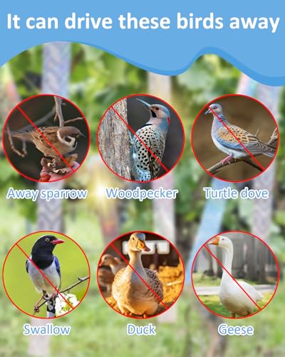 Bird Scare Ribbon, Holographic Reflective Shiny Tape for Birds, Regular - style: Regular