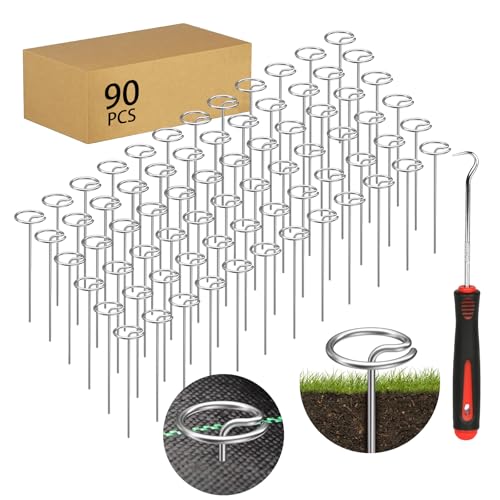 90 Pcs 6 Inch Landscape Fabric Staples, 450-500Mpa Heavy Duty Garden Pins - style: G-90 PCS