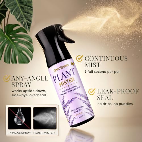 Plant Mister Spray Bottle for Indoor Plants With Plant Care Guide - color: Lavender Garden