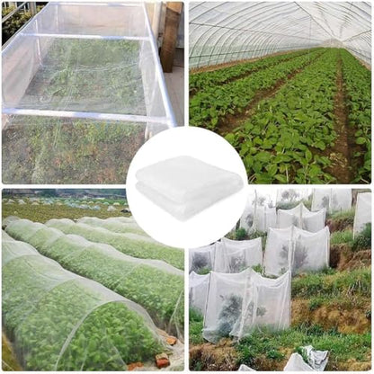 Fine Mesh Garden Netting for Protection, 10'x50' Vegetable Crop Covers Netting for Protect Fruits, Plants, Flowers, Greenhouse Cover Net, Patio Gazebo Screen Barrier - color: 10ft X 50ft