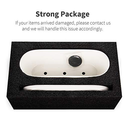 E-liu 11 Inch Oval Ceramic Planter Pot with Drainage Hole Saucers - size: 11 inch Single