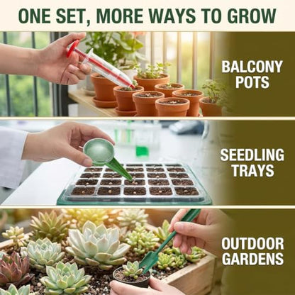 6Pcs Mini Sowing Seed Dispenser, Seed Planter Tool, Handheld Seed Planter, Mini Hand Seed Spreader, Seed Sower Tool, Garden Seed Planter, Small with Seedlings for Spreading Seed Spreader
