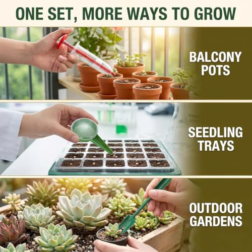 A Set of 2024 New Red Mini Seed Spreader,Mini Sowing Seed Dispenser for lawns,Handheld Seed Planter Tool,Manual Seedlings Dibber and Widger Set,Small Seed Sower for Tiny Seeds Gardening and Lawn Care