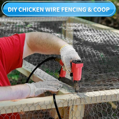 60'' x 150' Black Chicken Wire Mesh Fence, 20 Gauge Galvanized Poultry Netting and 1 inch Garden Mesh Fence Roll, Chicken Wire for Floral Arrangements/Crafts/Farm/Livestock/Pet Protection - size: 20 gauge 60'' x 150'