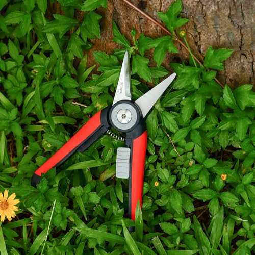 LIVINGO Garden Pruning Shears Floral Scissors with Straight Blade