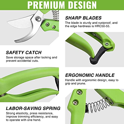 WORKPRO Garden Clippers, 2PC Flower Scissors