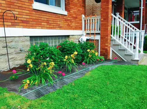 EXTRAEASY 6ft x 100ft Garden Weed Barrier Landscape Fabric,Weed Block Fabric Heavy Duty 3.2OZ,Woven Mulch for Landscaping Ground Cover Weed Control Fabric, Black Garden Bed Liner - size: 6ft x 100ft