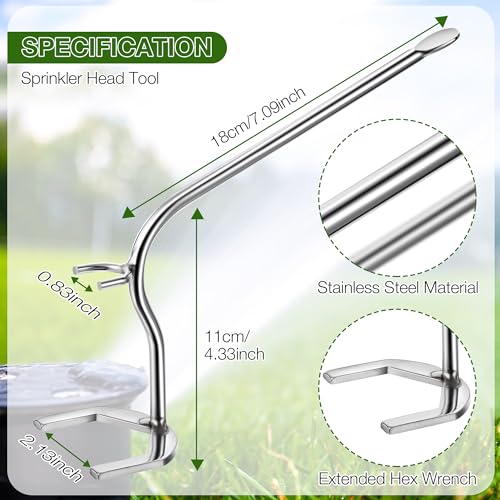 Feekoon Sprinkler Wrench Compatible with 42064 Maxi-paw Wrench,Silver - color: Silver