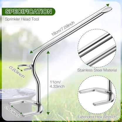 Feekoon Sprinkler Wrench Compatible with 42064 Maxi-paw Wrench,Silver - color: Silver